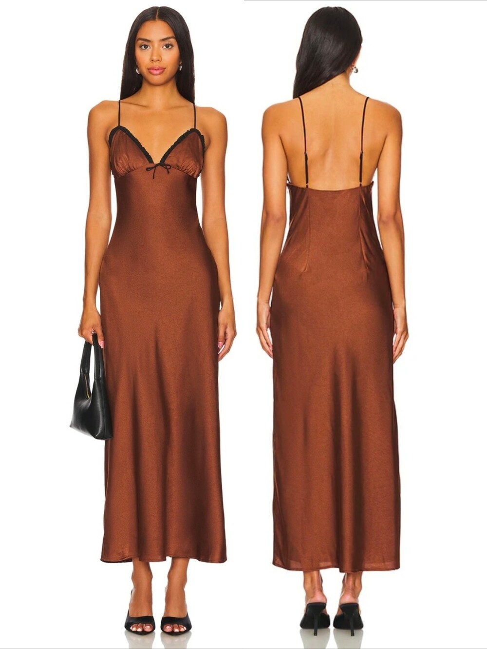 Revolve X NIA CAMILLE Dress Chocolate Large